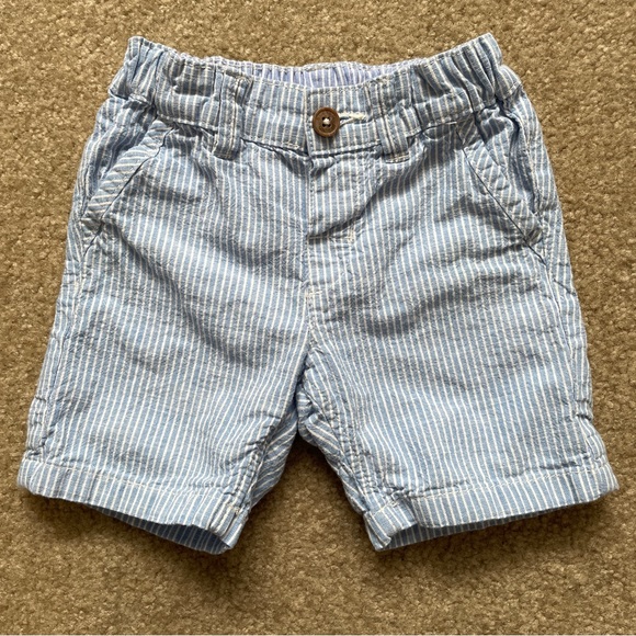 H&M Other - H&M Blue and White Striped Shorts 6-9 Months